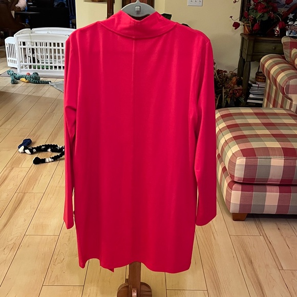 Elegant Woolx Red (Viva Magenta) Women's Cardigan size Large - Picture 3 of 3